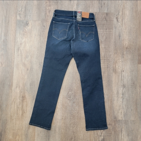 Levi's Curvy Straight Cropped Jeans Sculpt Soft Stretch NWT Waist Sz 24 Ret $99 - Picture 10 of 13